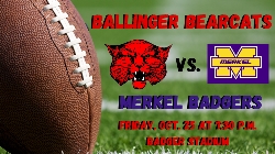 Ballinger Bearcats vs. Merkel Badgers